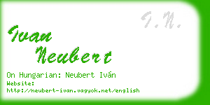 ivan neubert business card